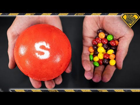 See How To Make Giant Hamburger Sized Skittles Candy