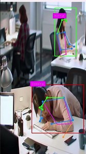 "Caught Sleeping at Work! 😴 | YOLOv11 Pose Detection in Office"