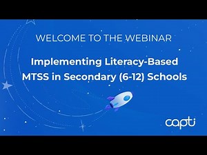 Implementing Literacy-Based MTSS in Secondary (6-12) Schools