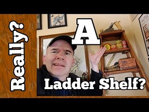 Repurpose a ladder into a shelf.