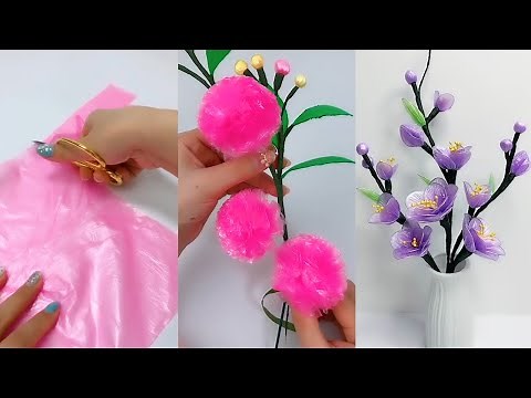 20 DIY Recycled Plastic Flowers | 20 Easy Plastic Bag Crafts