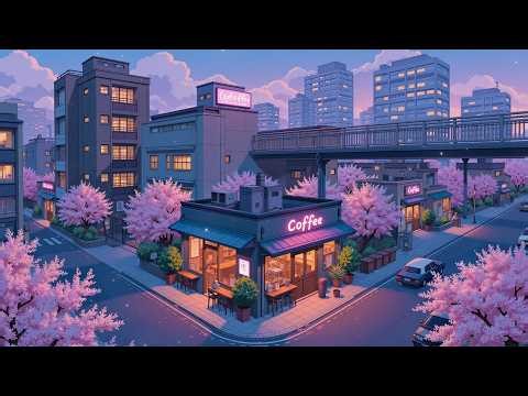 Spring Cafe Corner 🌸 Cozy Morning with Positive Routine❄️Lofi Chill & Relaxing Music for study, work