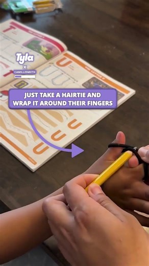 Easy hack to help your child hold a pencil correctly 🤓✏️