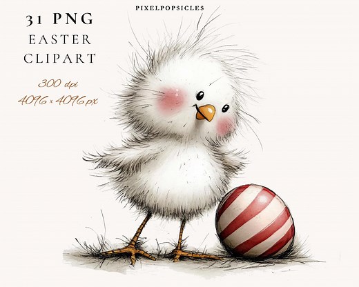 Easter Clipart Bundle: Bunny, Chick, Egg PNG Illustrations (digital Download) 1# - Etsy