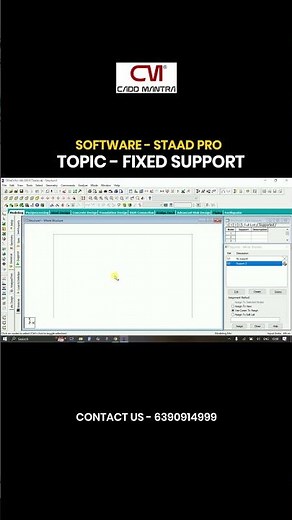 Learn STAAD Pro Fixed Support | STAAD Pro Tutorial | Cadd Mantra