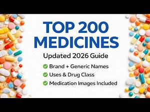 Top 200 Medicines List 2026 | Brand + Generic Names | Uses & Drug Class |