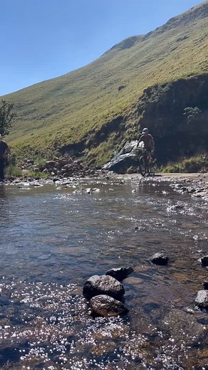 💦 Smooth sailing through the water crossings, a brief respite from the unforgiving incline, and a chance to enjoy the views! sanipasstt.com #SaniPassTT #MTB #TimeTrial #SouthAfrica | Sani Pass Time Trial