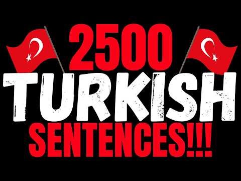 Learn Turkish with 2500 easy sentences for beginners & intermediate
