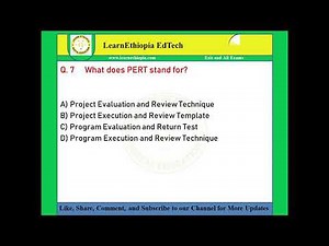 Construction Planning and Scheduling | Model Exit Exam Questions for CoTM Exit Exam