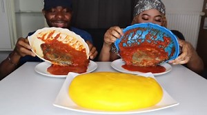 Prank. Wife put something on husband food 😱 Massive starch fufu and fish soup mukprank | The Adim Family
