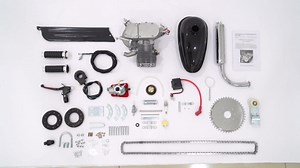 100cc Bicycle Engine Kits, 2-Stroke Bicycle Petrol Gas Engine Air-Cooled Motor Kit for 26" and 28" Bikes