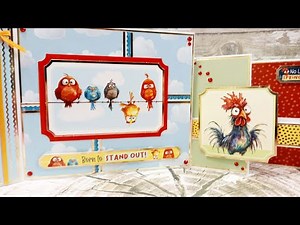 Cardmaking with Hunkydory Crafts Quirky Animals Card Topper Collection - Bonkers Birds