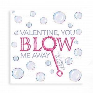 Bubbles | Watercolor VALENTINE TAG - Etsy