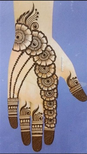 Simple Back Hand Mehndi Trick | Using Blade | Back Hand | #mehandi #mehend #viralvideo