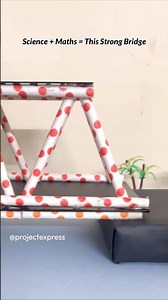 Strong Bridge Model made from Paper straw | easy school project idea #bridgeproject
