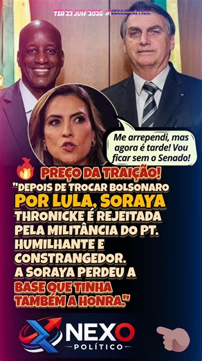 SORAYA TROCA BOLSONARO POR LULA E ACABA SURPREENDIDA PELA PRÓPRIA ESQUERDA!