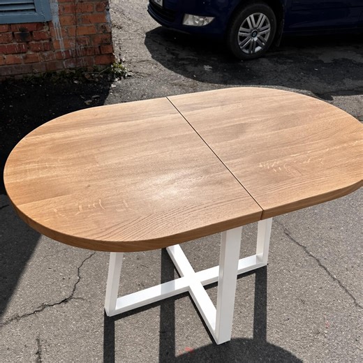 Oval Expandable Dining Table: Small Space Kitchen Table, Gift for Apartment - Etsy