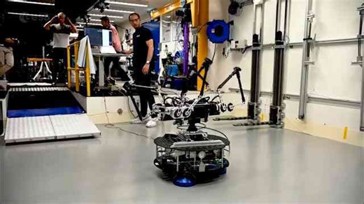 Watch a four-legged robot struggle in simulated microgravity