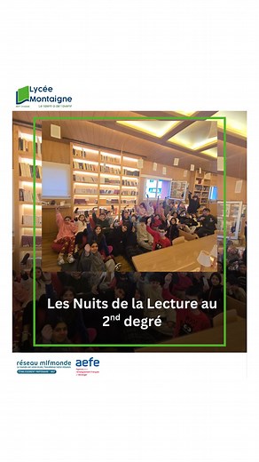 Lycée Montaigne Liban | 📚✨ Nuits de la lecture – 2nd degré ✨📚 Cette année, les élèves du 2nd degré ont vécu les Nuits de la lecture autrement… Au programme :... | Instagram
