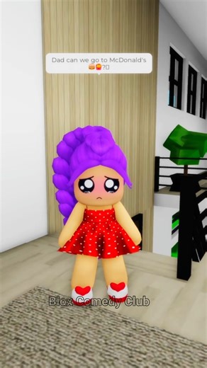 Baby Rumi asking her parents to go to the McDonald's 😁🍟#roblox #shorts #robloxshorts
