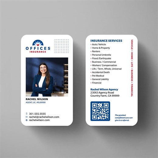 Farmers Insurance Vertical Business Card Design - Etsy UK