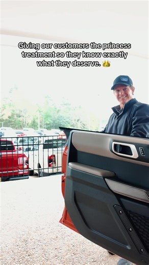 We take customer service seriously. Maybe too seriously. Like… jumping off the top seriously. Come see us at Tyler Ford Queen! 👑 #tylerford #princesstreatment #dealershiplife #saleshumor #trendingnow