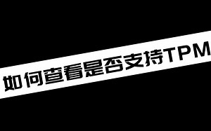 如何查看是否支持TPM