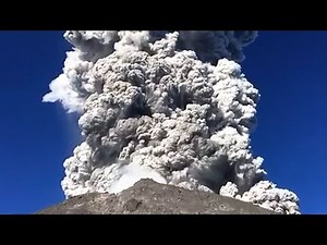 Volcano erupts as campers cook breakfast at the foot of Mount Merapi