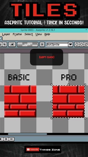 Pro Pixel Art TILES in 1 Seconds | Aseprite Tutorial #pixelart #aseprite #gamedev #indiedev