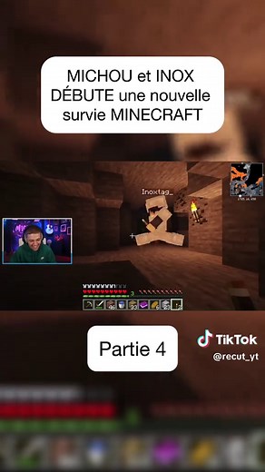 MICHOU et INOX DÉBUTE une nouvelle survie MINECRAFT (Inox est une pince) #michou #inox #inoxtag #survie #minecraft #duo