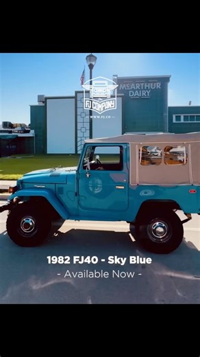 Available now from The FJ Company: a fully restored 1982 FJ40. Full, frame-off restoration Finished in original Sky Blue (854) Soft top by The FJ Company Newly rebuilt Toyota 2F engine 5-speed manual transmission (3.73 gearing, U.S. spec) This truck has been meticulously restored to preserve the classic spirit of the FJ40 while delivering reliability and drivability. Stored in a controlled environment at @classicdotcom_collection in Miami. Visits are by appointment only. Contact: storage@classic