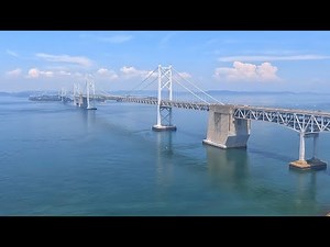 360° Panoramic View of Akashi Kaikyō Bridge 🌉 Japan’s Longest Suspension Bridge in 4K