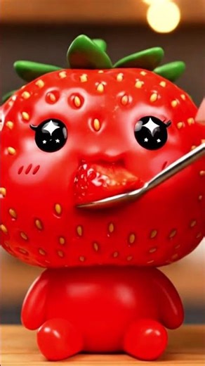 Juicy Strawberry Devours Itself 🍓 | Macro ASMR