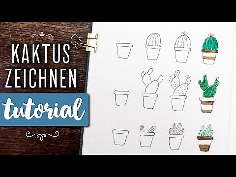 KAKTUS selber malen | BULLET JOURNAL Doodles deutsch