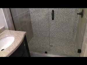 frameless shower door enclosure u-chanel installation