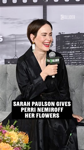 Sarah Paulson Gives Collider's Perri Nemiroff Her Flowers #sarahpaulson #tiff