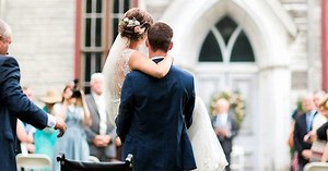 Romantic Groom Lifts Bride From Wheelchair And Carries Her To Their Wedding