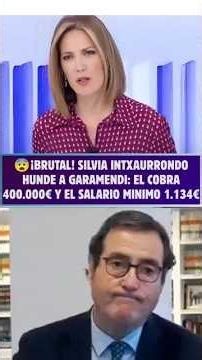 😨BRUTAL! Silvia Intxaurrondo DESTROYS GARAMENDI: He EARNS €400,000 while the MINIMUM WAGE is €1,134