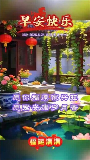 晨光送福，早安快乐！｜#早安 #早安祝福 #早上好 #星期四 #6月25日 #农历五月十一 #正能量 @leleenjoying