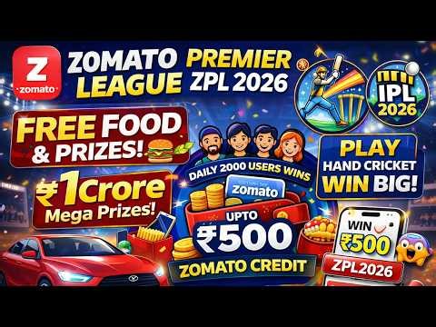 Zomato Premier League || Zomato Free Food Order || ZPL Hand Cricket Game || Win Free Zomato Credit