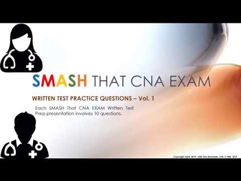SMASH THAT CNA EXAM: WRITTEN TEST PRACTICE QUESTIONS Vol 1