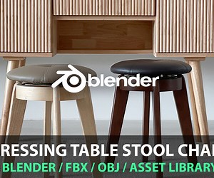 ArtStation - dressing table stool chair | Resources