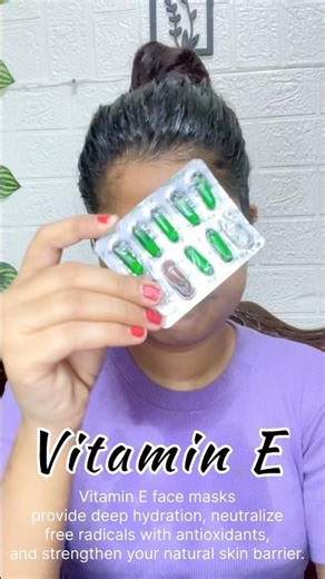 Vitamin E capsule for Night Skincare 💯soft skin with healthy massage on face || #shorts #beauty //