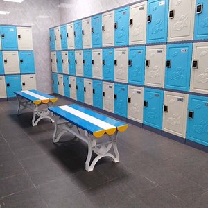 [Hot Item] Anti-Bacterial 3 Tiers ABS Plastic Employee Change Room Locker for Bath Center