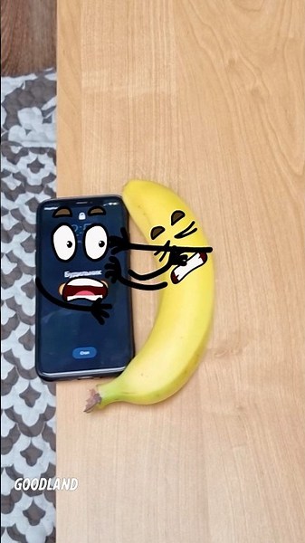 Goodland | IPhone vs Banana 😆 #goodland #shorts #doodles #doodlesart