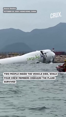 Cargo Plane Skids Off Hong Kong Runway, Plunges Into Sea, Two Killed