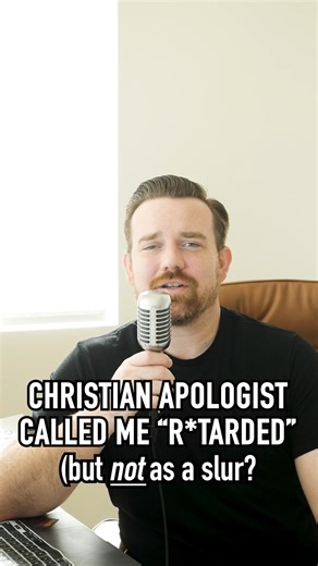 Ben Schettler, a Christian apologist, just told me I have "serious retardation of mental processing" – but don't worry, he assures me he isn't saying it as a slur. I'm not going to keep carrying on a back-and-forth with Ben on his post because it's clearly going to go nowhere – but I did think it provided some good things to talk about here. This is one of the longest reels I've ever posted (this almost could have been a full YouTube video) but I really hope you find it worth watching and sharin