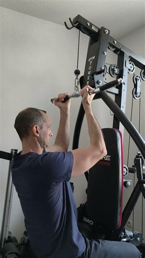 Start overhead biceps curl to grow your arms