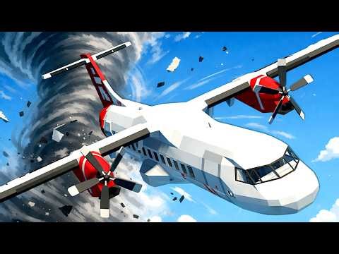 TORNADO PULLS PLANE OFF COURSE! (Stormworks)