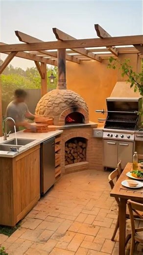 Brick by Brick: Creating the Perfect Pizza Oven #pizzaoven #construction #diy #shorts